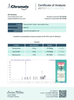 Tesamorelin/Ipamorelin 12mg/3mg